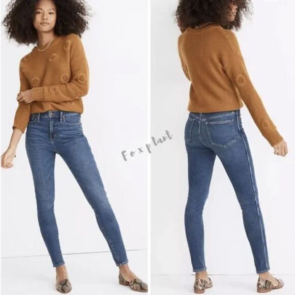 NEW Madewell 10" High-Rise Skinny Jeans in Wendover Wash: TENCEL™, 26‎ - Picture 1 of 15